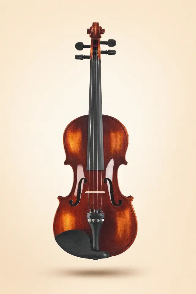 AL3425 Parlak 3/4 Keman (Keman, Yay, Reçine, Keman Çantası)