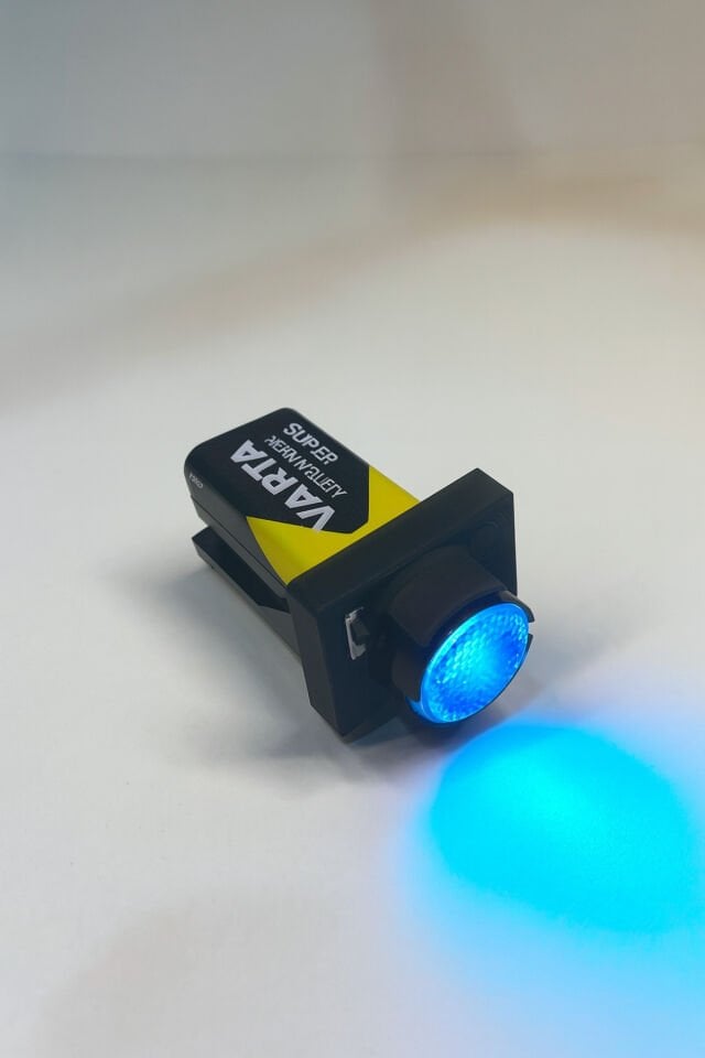 Montavo Mavi Darbuka Işığı – 1W Ritme Duyarlı LED, Pil Dahil