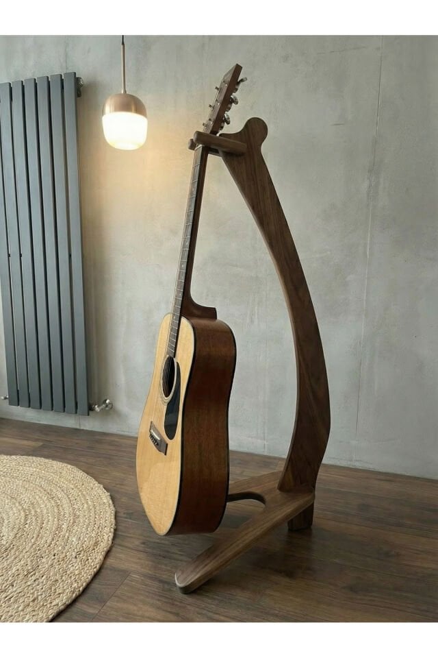 Montavo MNT02 Koyu Huş Gitar Sehpası – Ahşap Enstrüman Ayaklığı