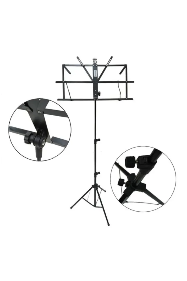 Nota Sehpası Portatif -katlanır-sağlam Metal Kılıflı