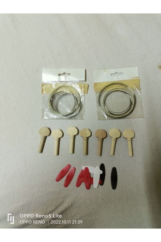 2 Takım Bağlama Teli Mızrap Tezene Seti Burgu Kulağı Tam Set