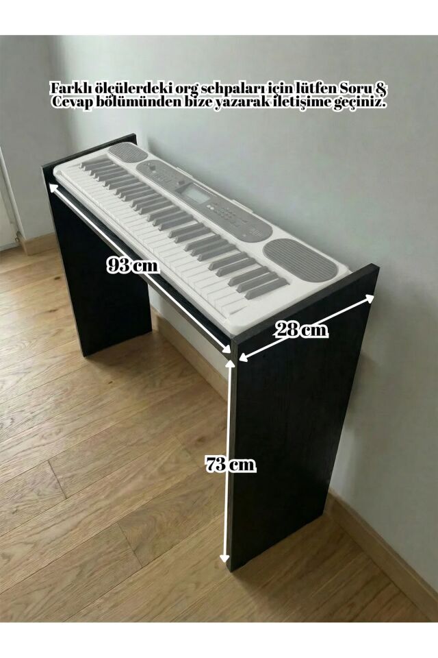 PS60 CT-S300 PSR-F52 Tuş Hassasiyetli Org Siyah Ahşap Org Sehpası Org Standı Klavye Sehpası