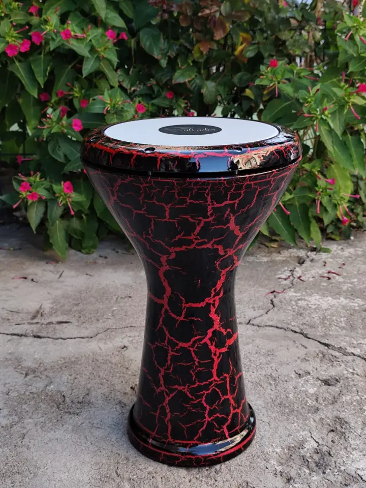 Profesyonel Döküm Darbuka Mısır Darbuka Kırmızı Kırçıllı
