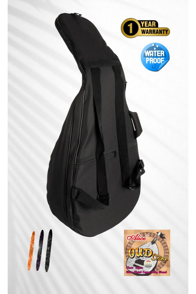 Profesyonel Ud Kılıfı – Su Geçirmez, 20 mm Pedli, Soft Case (Tezene + Tel Hediye)