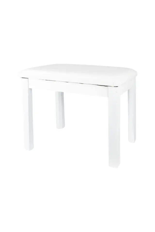 Sabit Ayaklı-Piyano Taburesi Beyaz