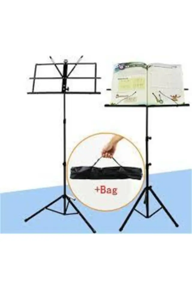 Çantalı Katlanır Portatif Nota Sehpası