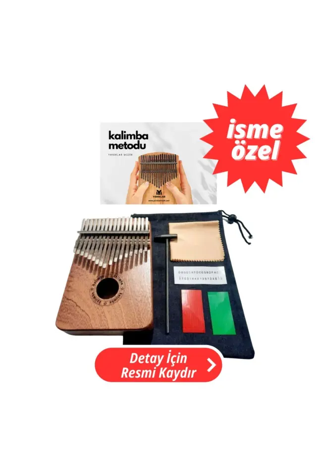 İsme Özel Kalimba Seti (Üzerine İsim Yazdırabilirsiniz)