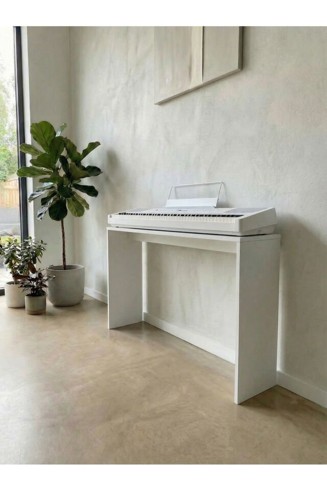 Montavo Piyano Sehpası Beyaz (PS-35 / PLX-80WH / JDP-8830 Uyumlu)