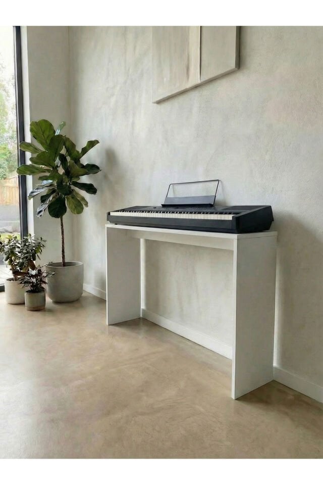 Montavo Piyano Sehpası Beyaz (PS-35 / PLX-80WH / JDP-8830 Uyumlu)