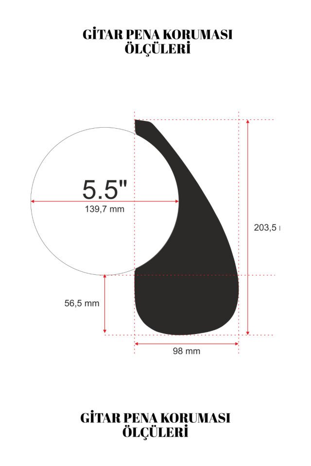 PREMIUM PICKGUARD Akustik Gitar Klasik Gitar Kendinden Yapışkanlı (Pena Korumalığı)
