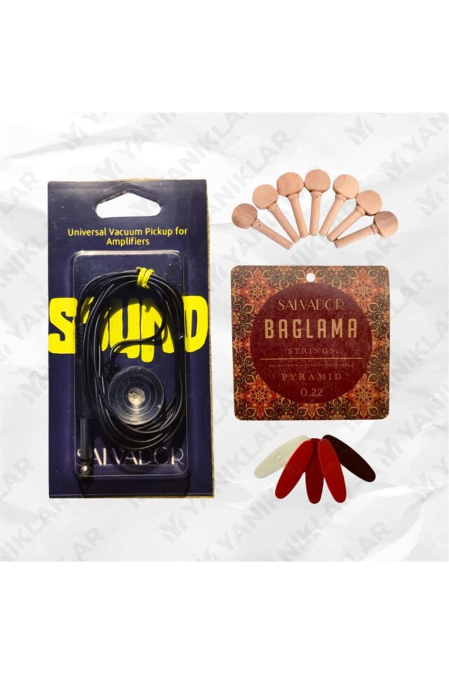 Vakumlu Öpücük Mikrofon (0.22 Bağlama Teli +Burgu+Tezene) Seti