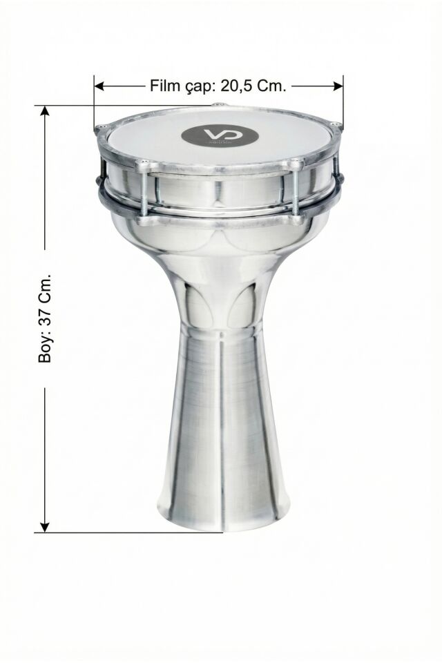 SV104AL - Alüminyum Klasik Düz Darbuka (Kılıf Hediye)