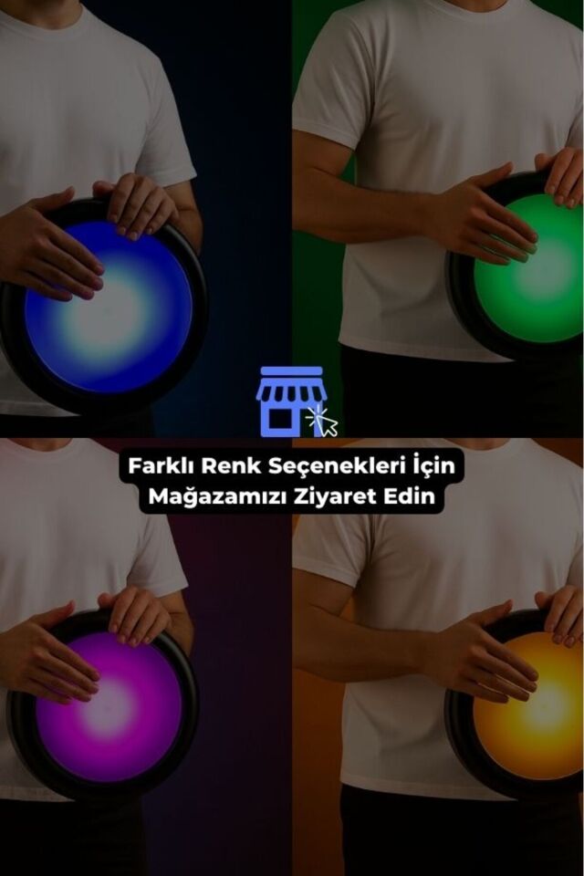 SV104AL - LED Kırmızı Işıklı (Ritme Duyarlı) Alüminyum Klasik Darbuka