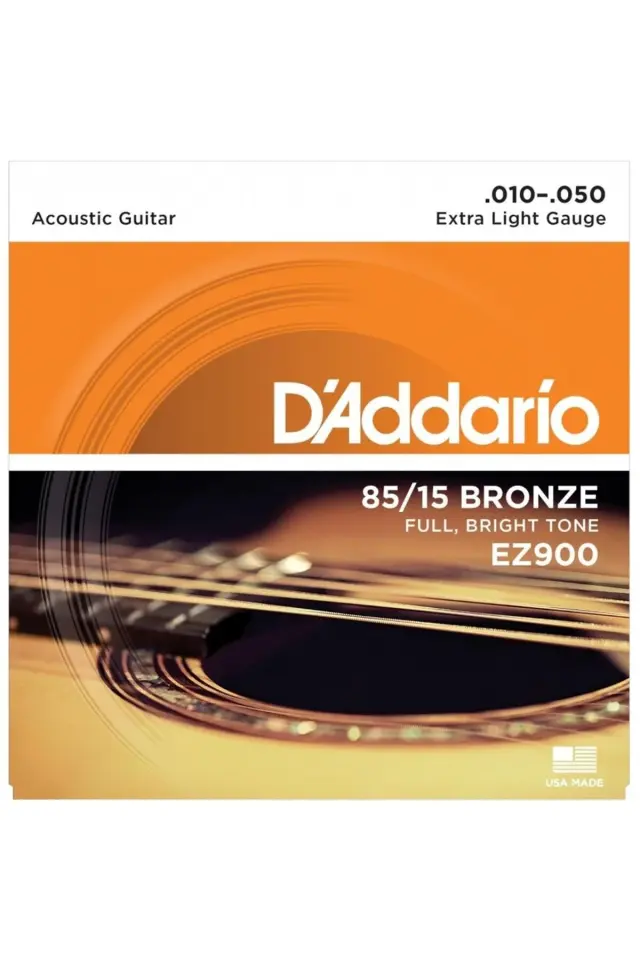 D'Addario EZ900 - Extra Light 010-050 Takım Tel Akustik Gitar Teli