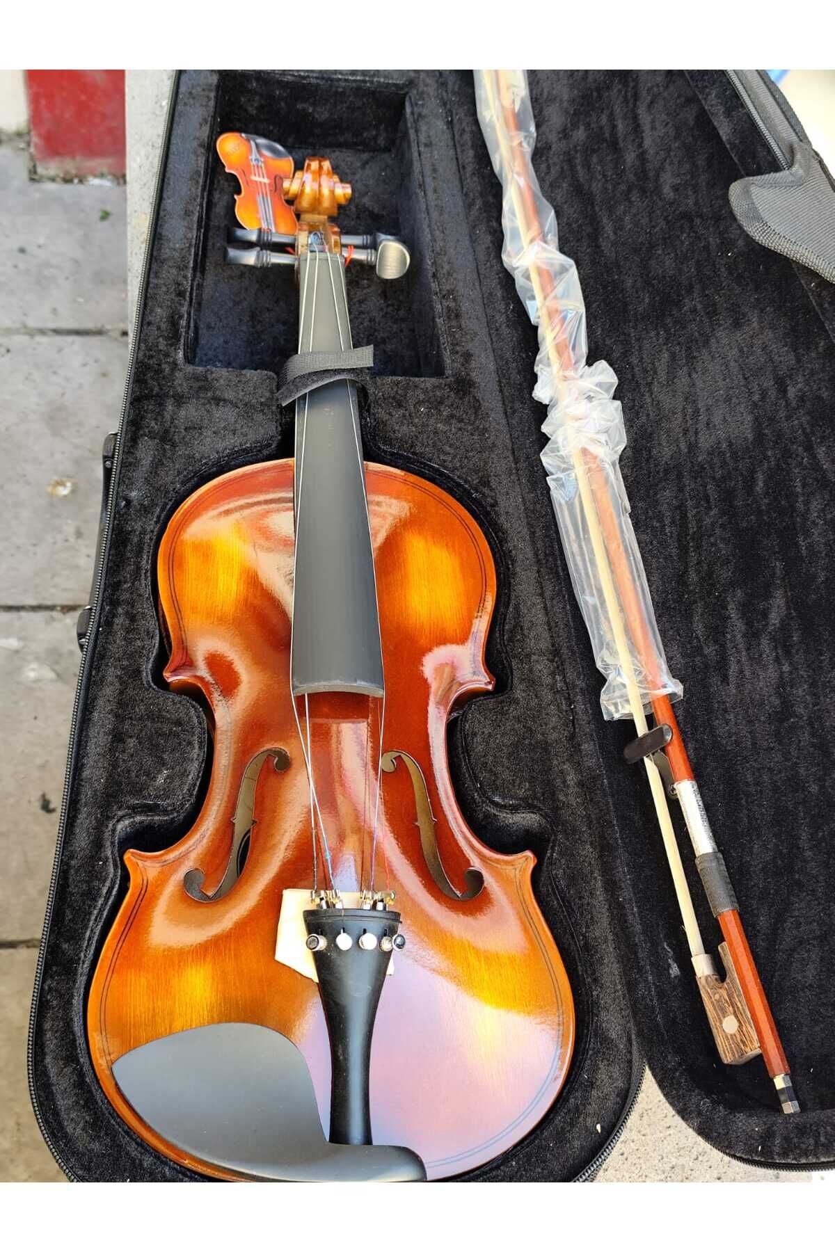 VR44120 - 4/4 Cilalı Keman Full Set (Metod Kitabı, Yastık,Reçine,Nota Sticker, Akort Aleti)