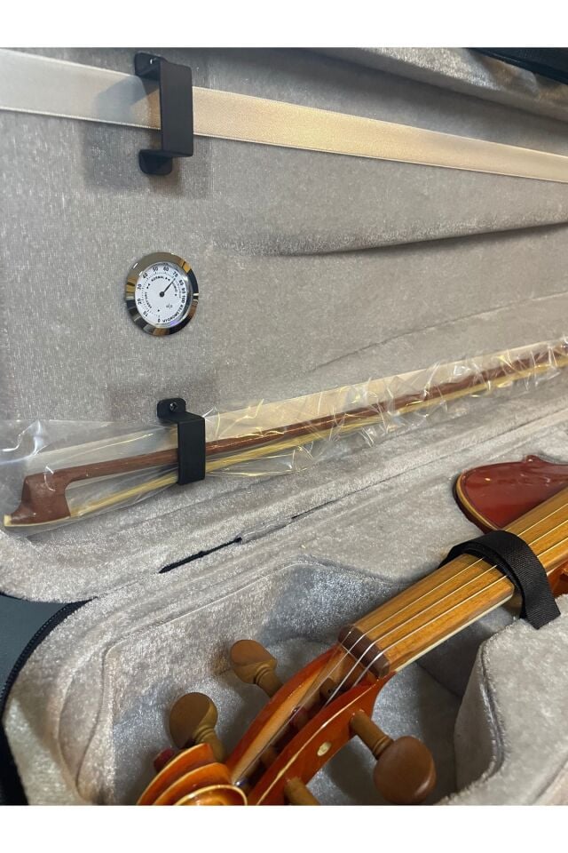 Profesyonel 4/4 Kare Kutu Gül Klavye Parlak Cila Keman