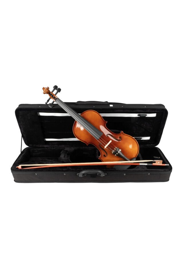 Parlak Akçaağaç 4/4 Keman (Kare Çantası, Reçine ,Yay Dahil)