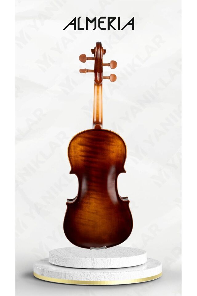 El Yapımı Gül Aksamlı 4/4 Keman (Taşıma Çantası, Reçine ,Yay Dahil)