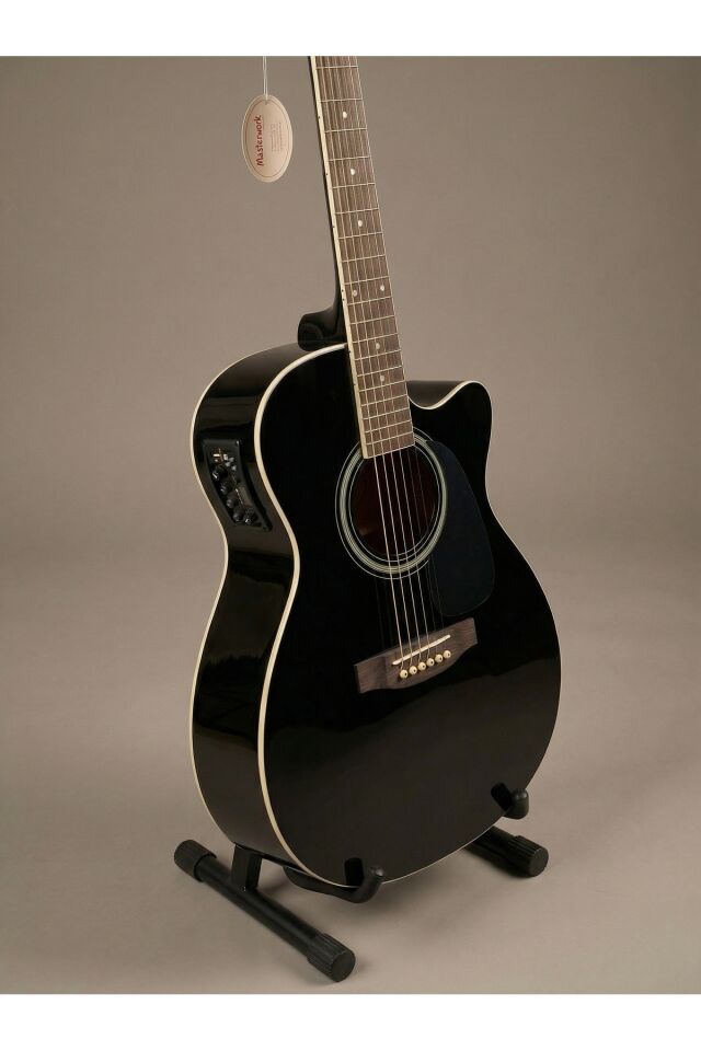 4000CE-BK Siyah Elektro Akustik Gitar Seti (Pena, Askılık, Pickguard, Kablo) 7009
