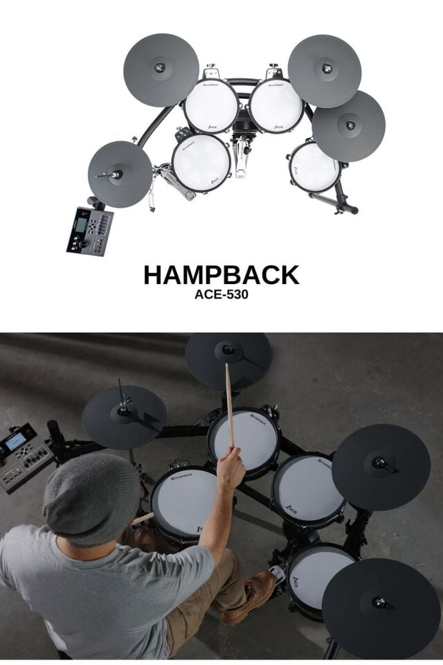 HAMPBACK ACE 530 Elektronik Davul Siyah