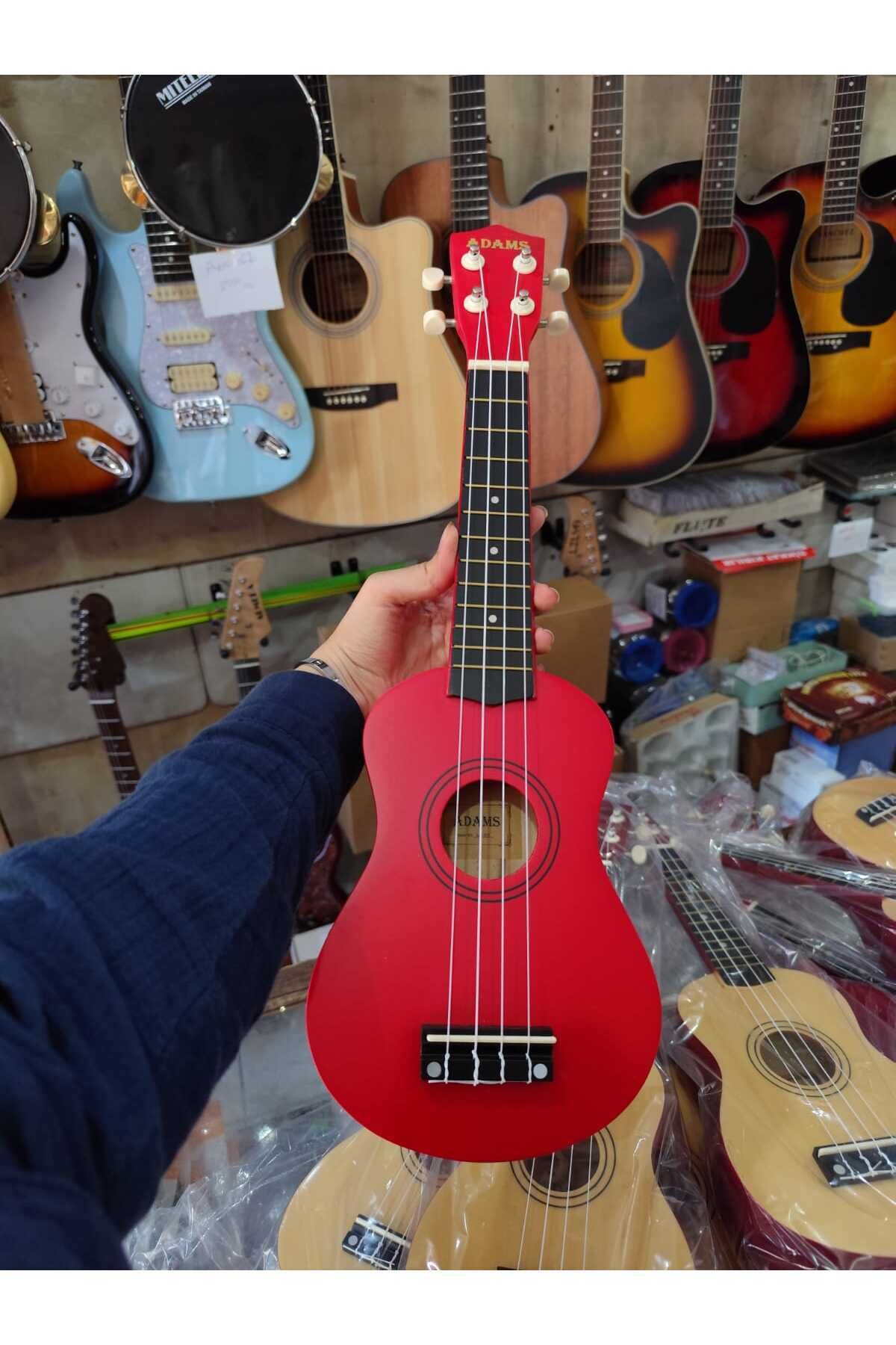 Soprano Ukulele Kırmızı 4 Telli Çocuk Ukulele Kırmızı
