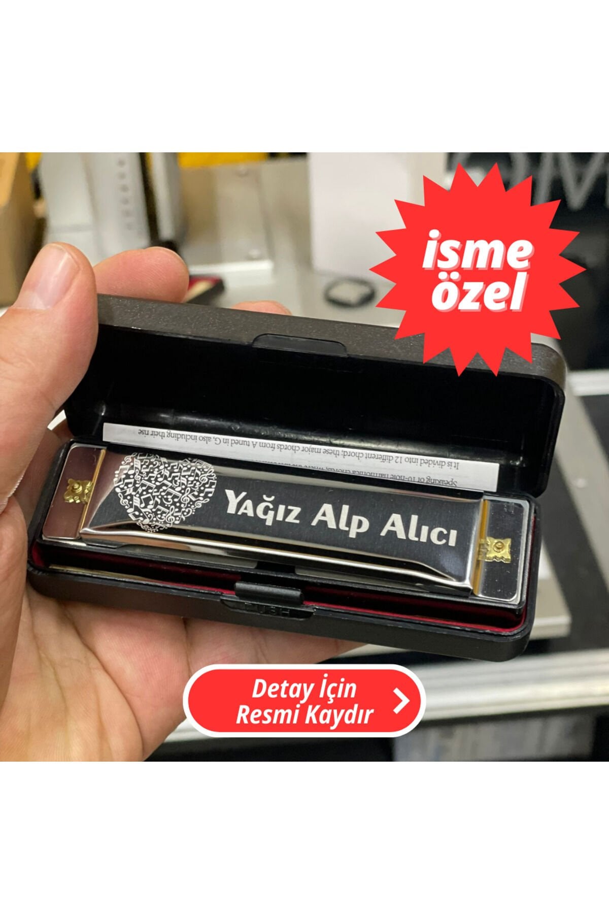 10 Delikli Mızıka Professional Harmonica - Isme Özel