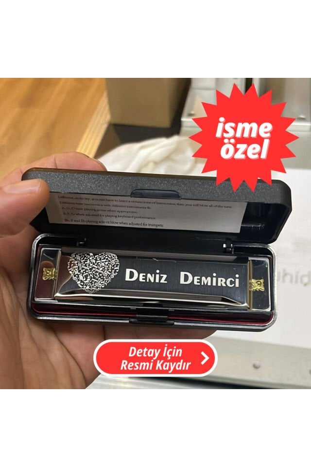 10 Delikli Mızıka Professional Harmonica - Isme Özel