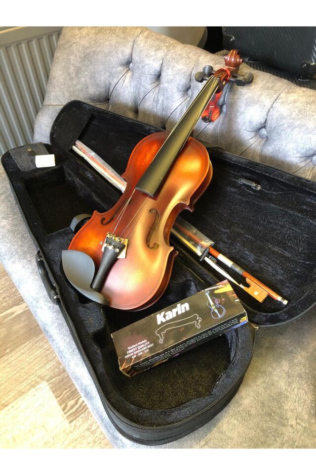 Mat Keman Seti 4/4 Tam Boy (KEMAN-KUTU-YAY-REÇİNE-KEMAN YASTIĞI)