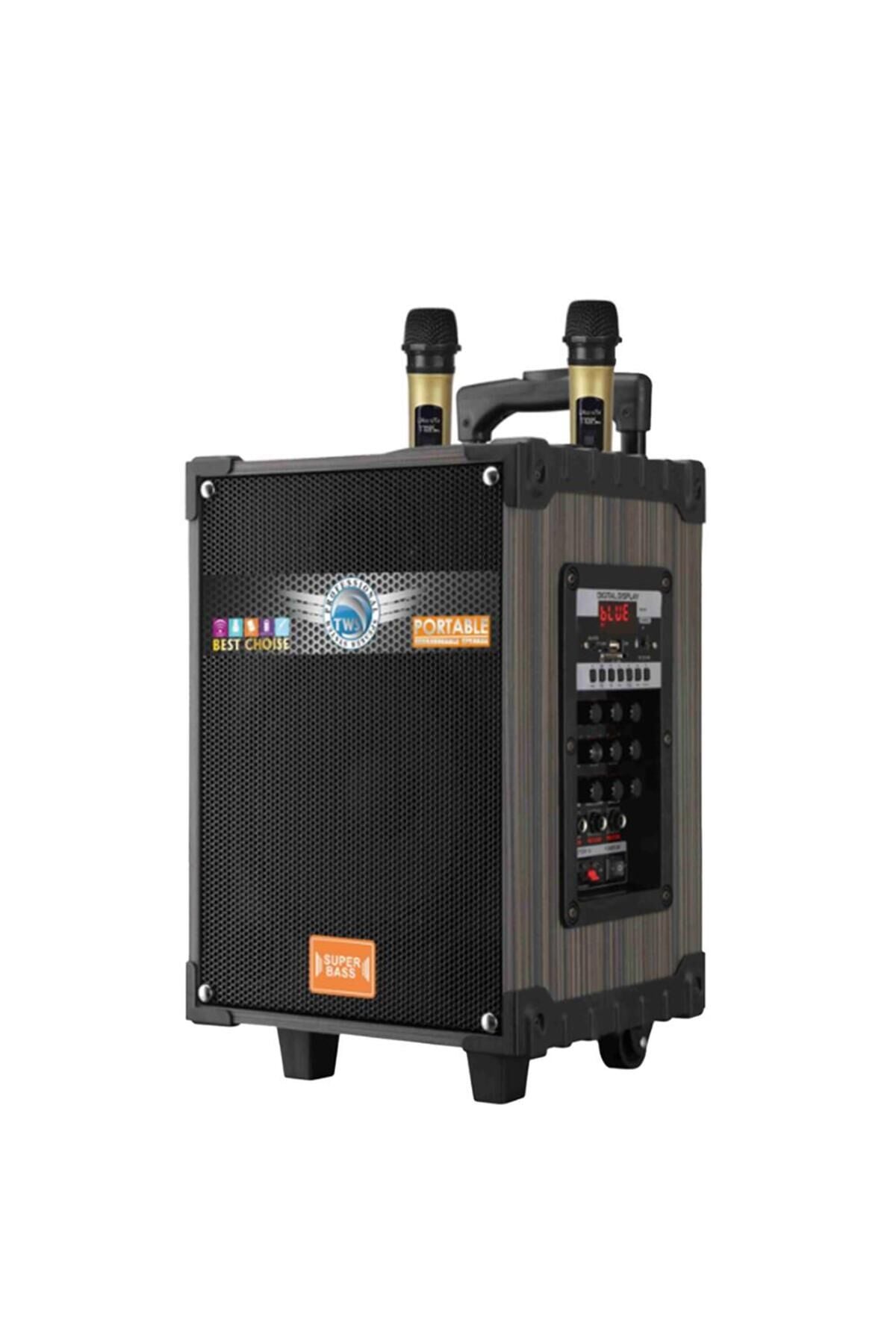 GEDI-G LT-910 SüperBass'lı Kumandalı,Şarjlı Çift Mikrofonlu Taşınabilir Hoparlör Sistemi Standart