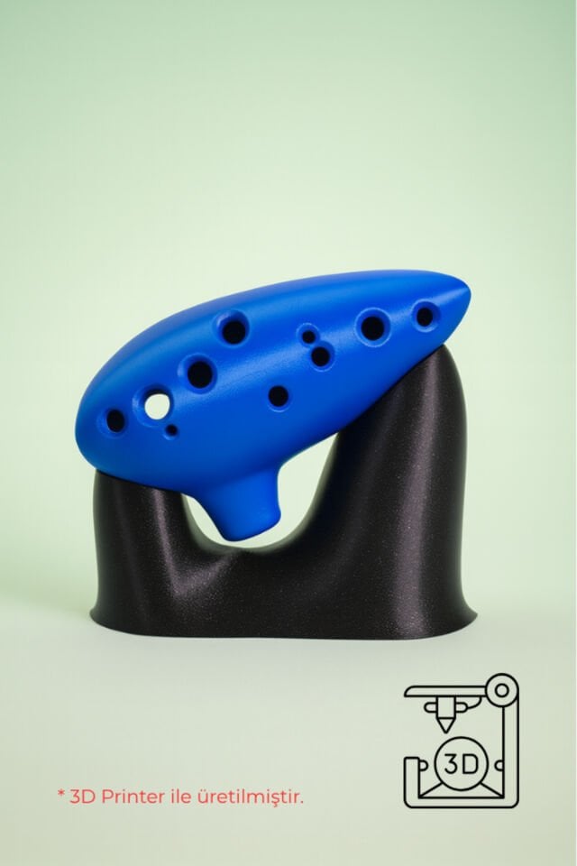 Ocarina 12 Delik Ocarina Alto C Ocarina Flüt 3D Model Mavi