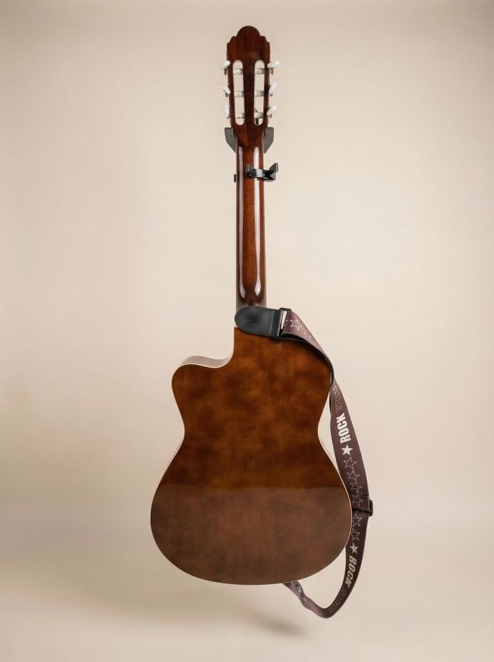 YNK2003C | Klasik Gitar Kesik Kasa Cutaway Sap Ayarlı -  (Pedli Kılıf, Kapo, Pena ve Gitar Askısı Hediye) açık natural