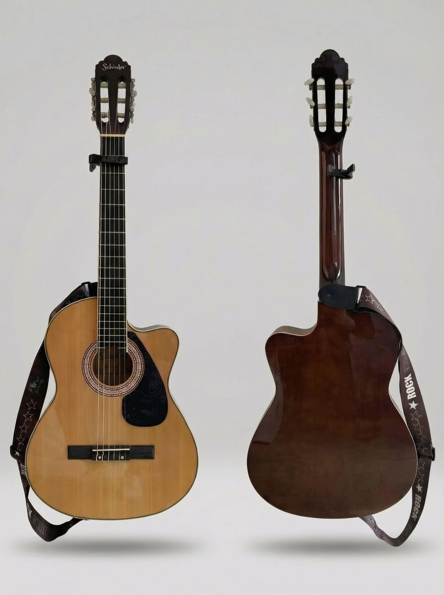 YNK2003C | Klasik Gitar Kesik Kasa Cutaway Sap Ayarlı -  (Pedli Kılıf, Kapo, Pena ve Gitar Askısı Hediye) açık natural