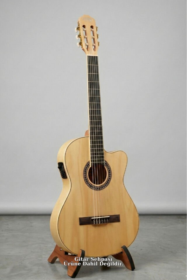 QCG2301PNT CROSS Elektro Klasik Gitar (Pedli Kılıf ile Gönderim Yapılmaktadır.) Kahverengi