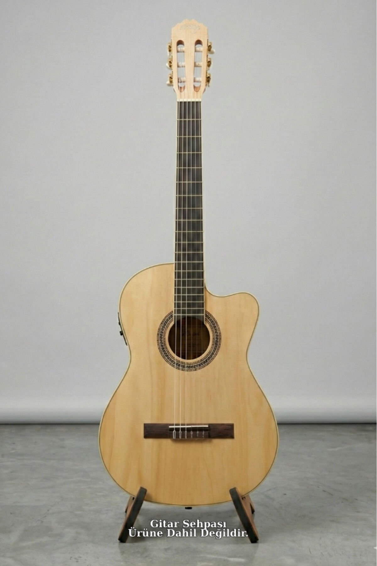QCG2301PNT CROSS Elektro Klasik Gitar (Pedli Kılıf ile Gönderim Yapılmaktadır.) Kahverengi