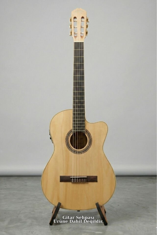 QCG2301PNT CROSS Elektro Klasik Gitar (Pedli Kılıf ile Gönderim Yapılmaktadır.) Kahverengi