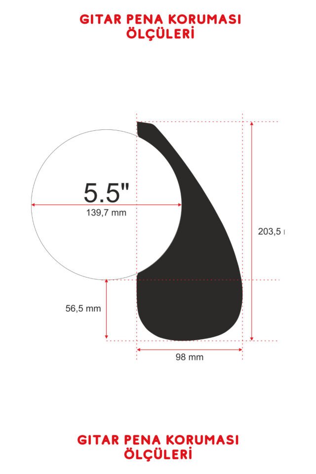 Akustik Gitar Pickguard - Kendinden Yapışkanlı Pena Korumalığı Vintage