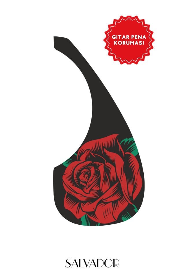 Pickguard Akustik Gitar Kendinden Yapışkanlı (Pena Korumalığı) Red Rose