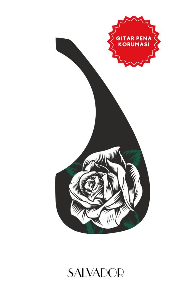 Pickguard Akustik Gitar Kendinden Yapışkanlı (Pena Korumalığı) White Rose