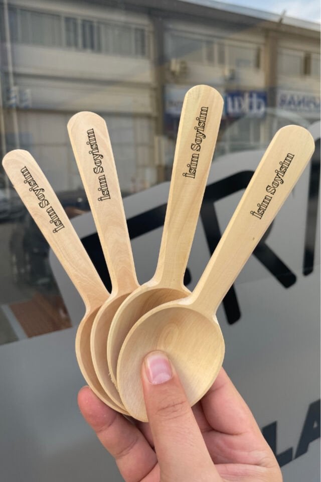 Ankara Şimşir Oyun Kaşığı Takımı-İsme Özel