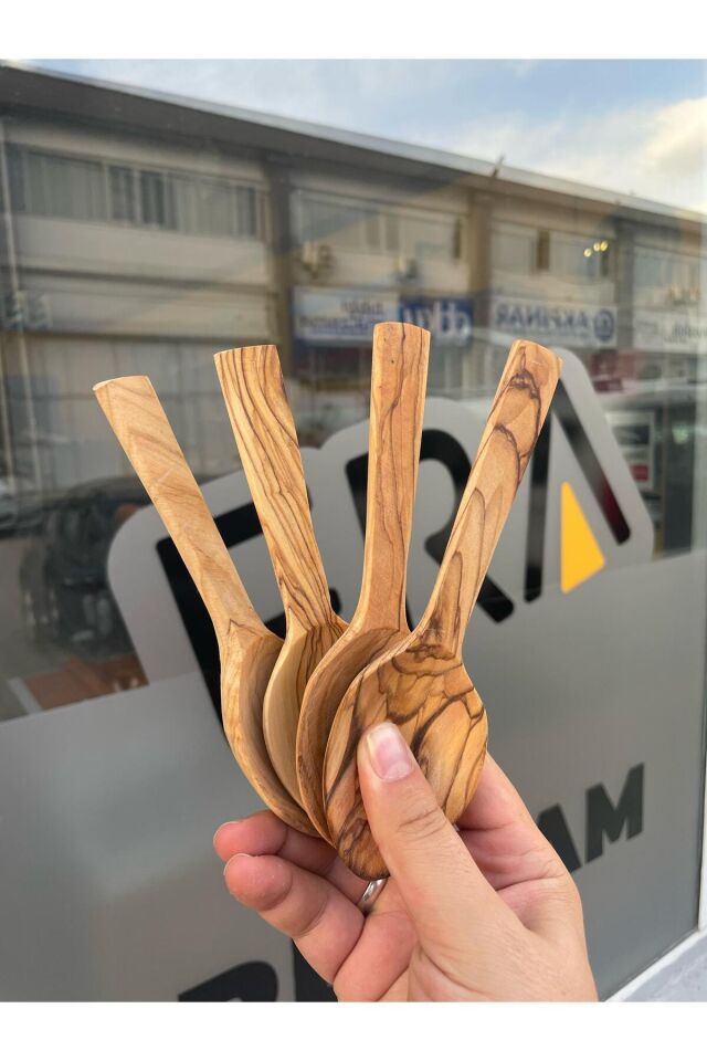 İsme Özel Ankara Zeytin Oyun Kaşığı Takımı – 4 Adet, Şimşir Kalitesinde