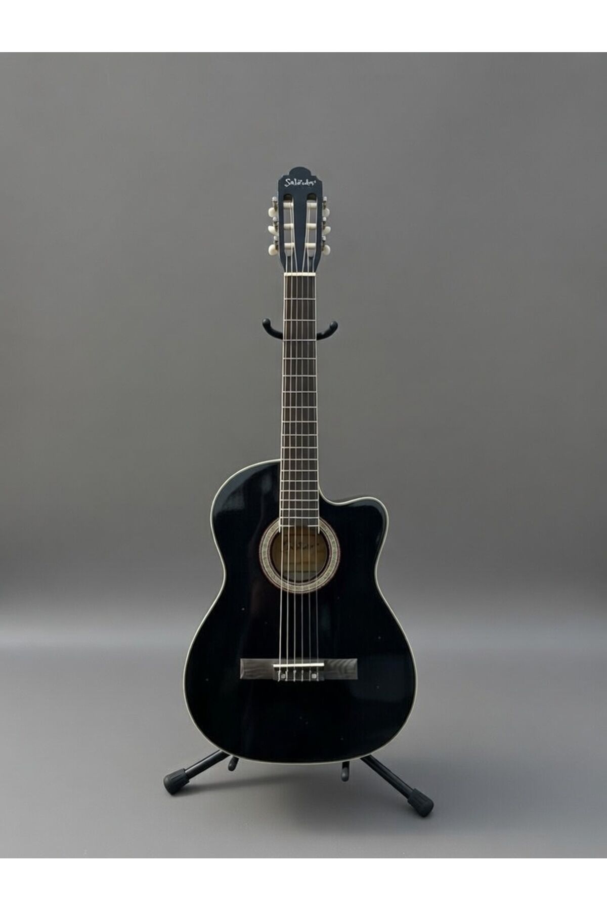 YNK2003 CEQ Elektro Klasik Gitar Kesik Kasa Cutaway Sap Ayarlı Pedli Kılıf Hediye Siyah