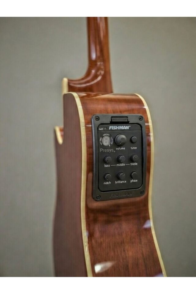 YNK2003 CEQ Elektro Klasik Gitar Kesik Kasa Cutaway Sap Ayarlı Pedli Kılıf Hediye Açık Naturel