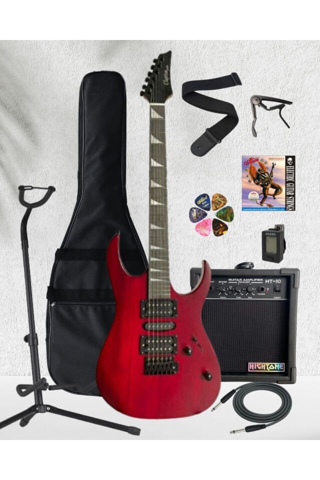 Eg-010 HSH Elektro Gitar Amfi FULL SET Kırmızı