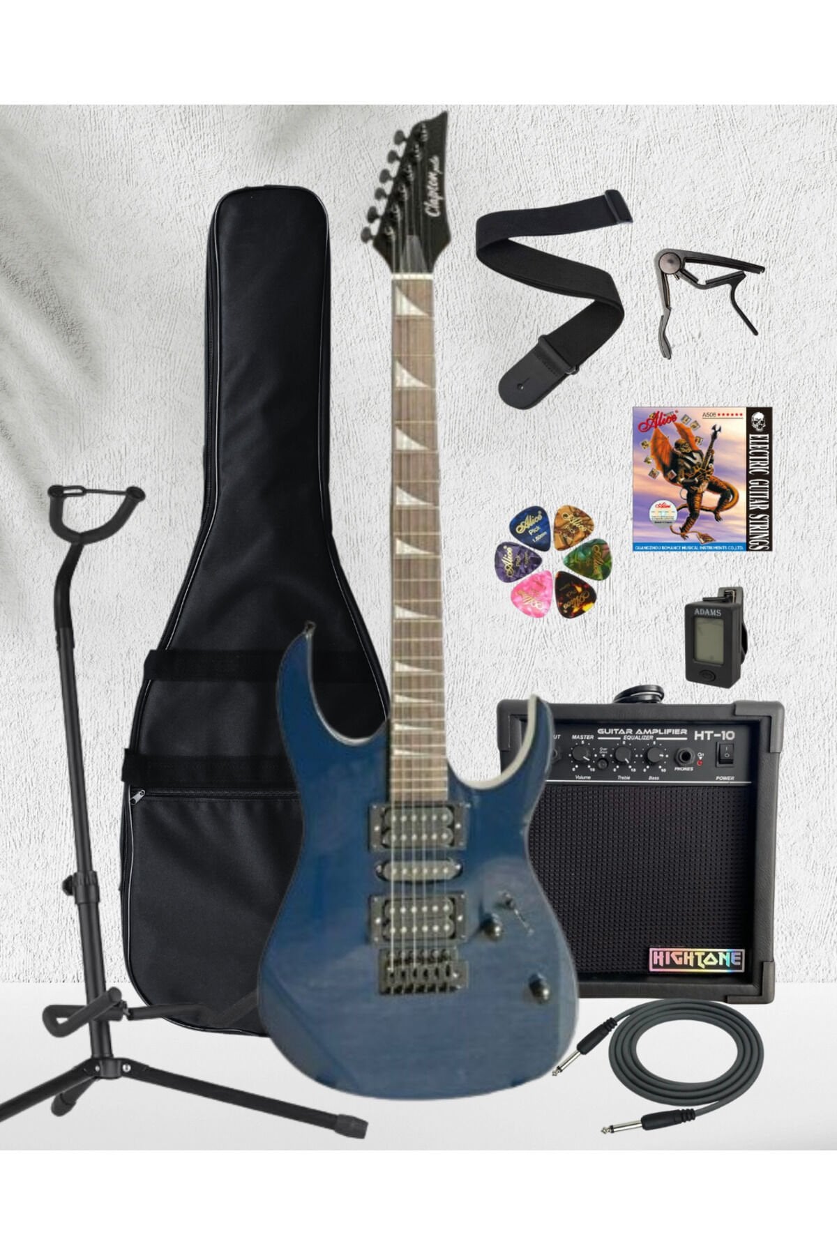 Eg-010 HSH Elektro Gitar Amfi FULL SET Lacivert