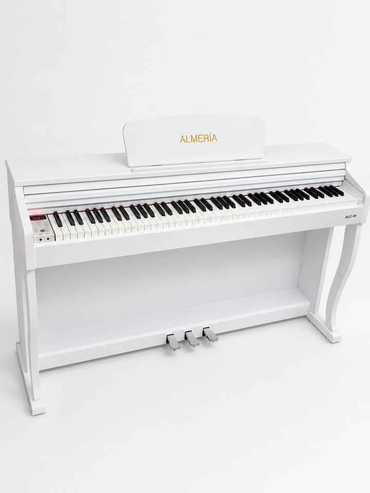 Almeria ALC-91 Dijital Piyano (Tabure + Kulaklık Hediyeli) Beyaz