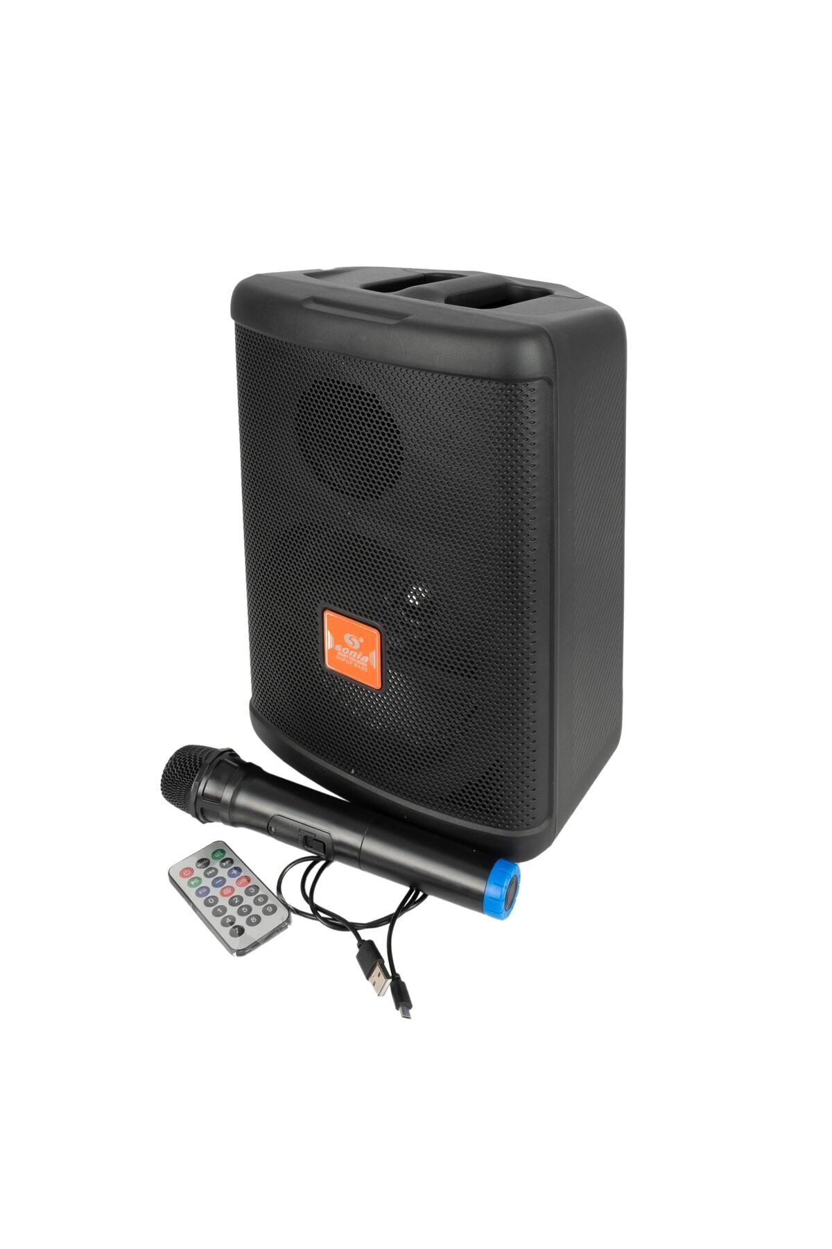 Mikrofonlu Kablosuz Stereo Hoparlör - Speaker Siyah