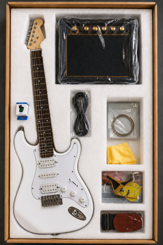 Salvador DML260 HSH Elektro Gitar Seti Amfi Kılıf Kapo Tel Askı Akort Dahil