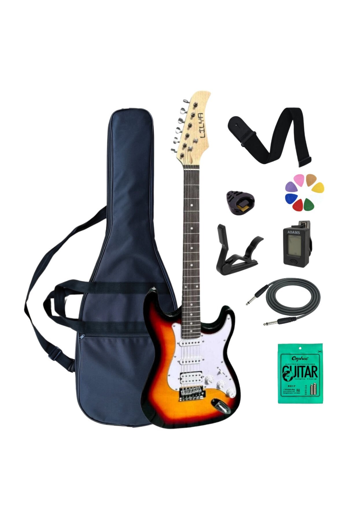 Elektro Gitar Full Set Günbatımı