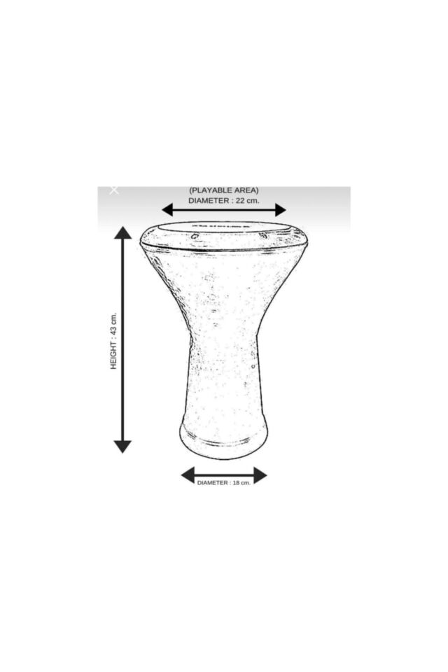 Darbuka - Mısır Darbuka Siyah - Kılıf Hediyeli