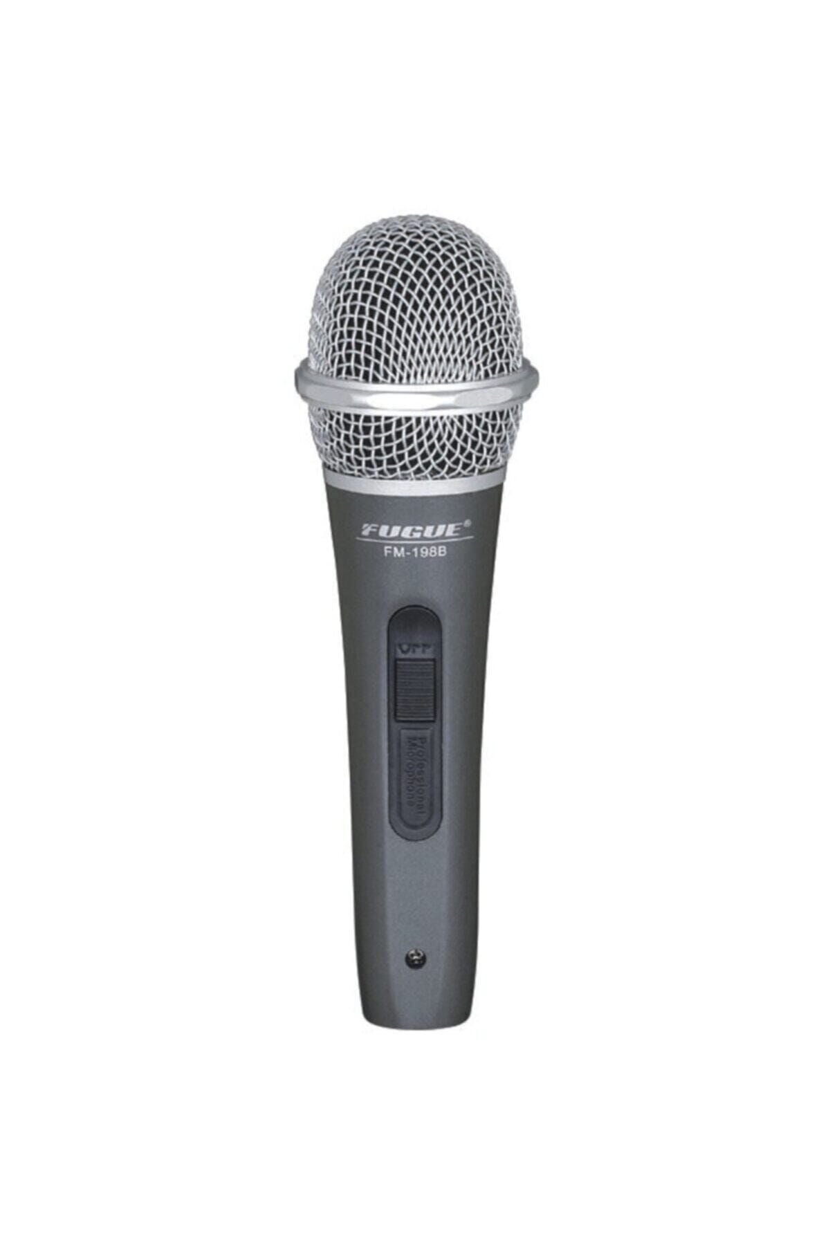 Fm-198b Mikrofon Kablolu Gümüş Başlıklı Dinamik Tek Yönlü
